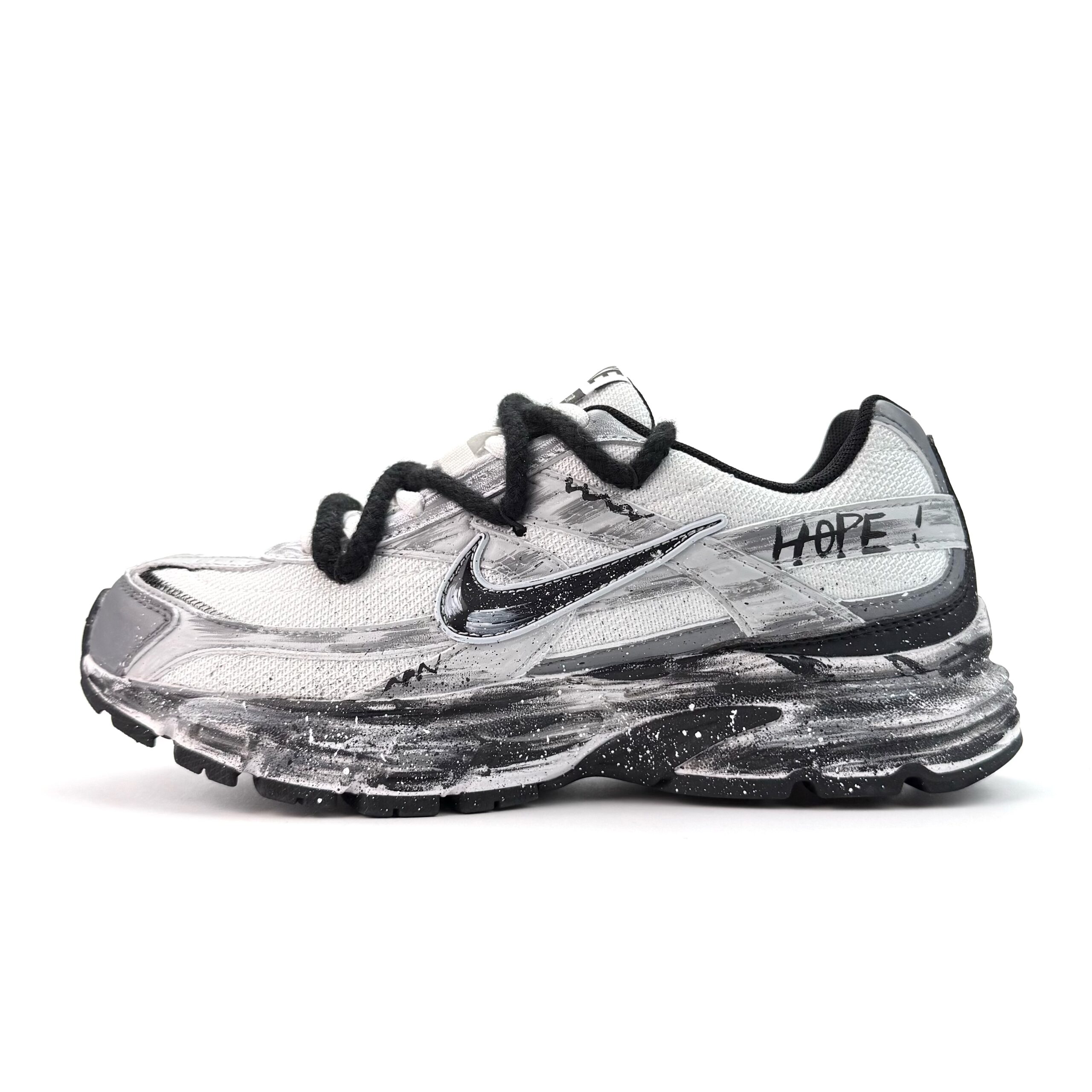 Nike Initiator Abrasion Resistant Low top Casual City Commuting Running Shoes Unisex Black Gray