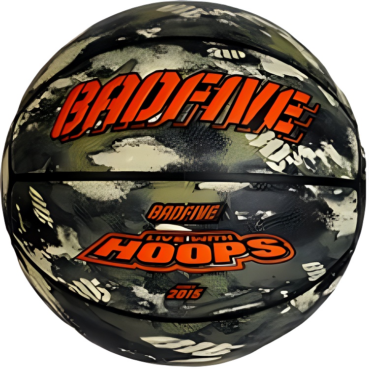 Li Ning Moisture Absorbing Leather Basketball Green Camouflage Size 7 Ball Training Unisex China Mainland Version