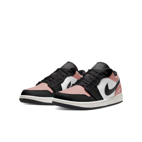 Jordan Air Jordan 1 Wear resistant And Lightweight Low top Vintage Basketball Shoes Unisex Black White Pink