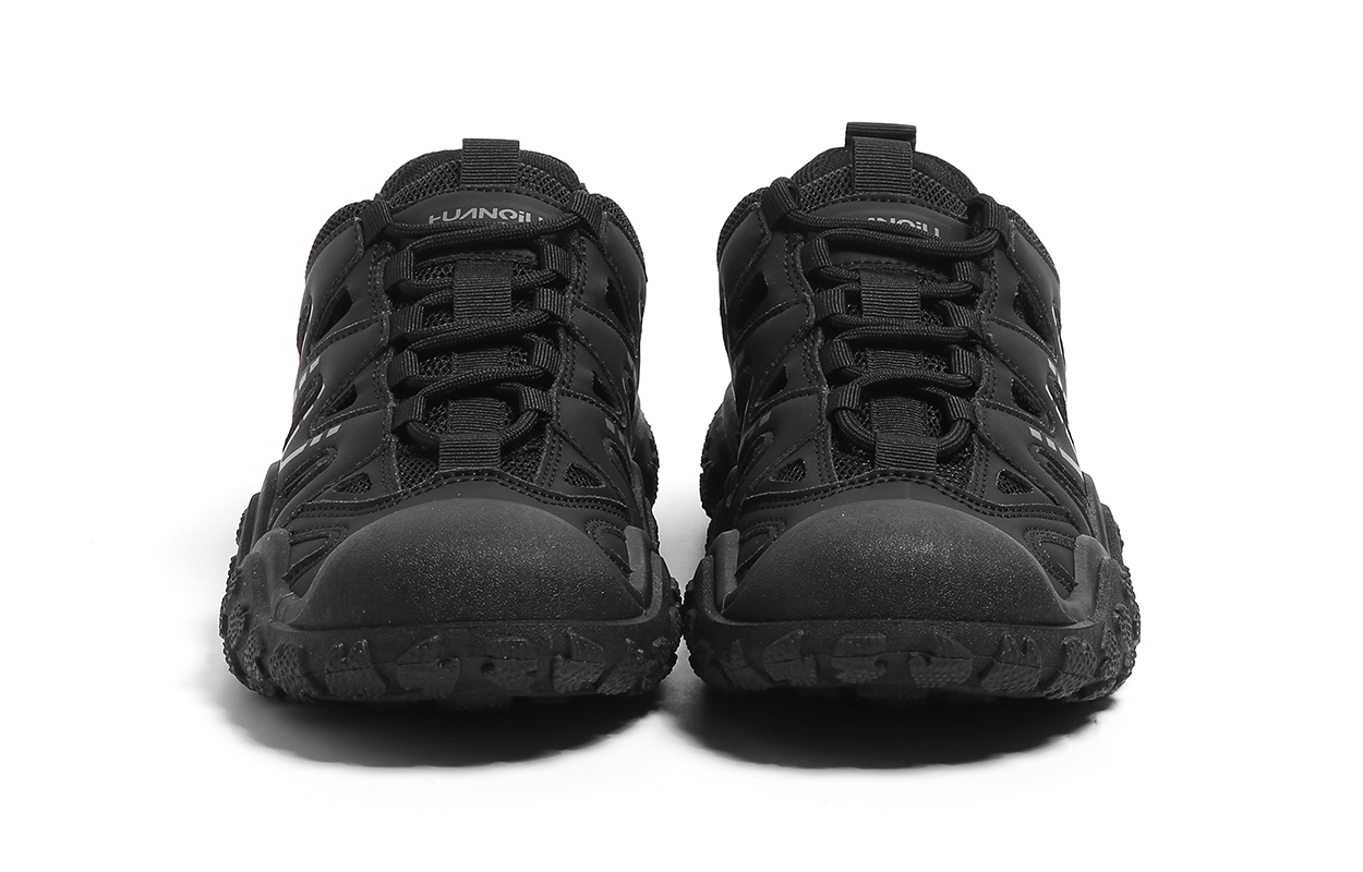 HUANQIU Abrasion Resistant, Breathable, Impact Resistant Low top Mountaineering Shoes Men’s Black