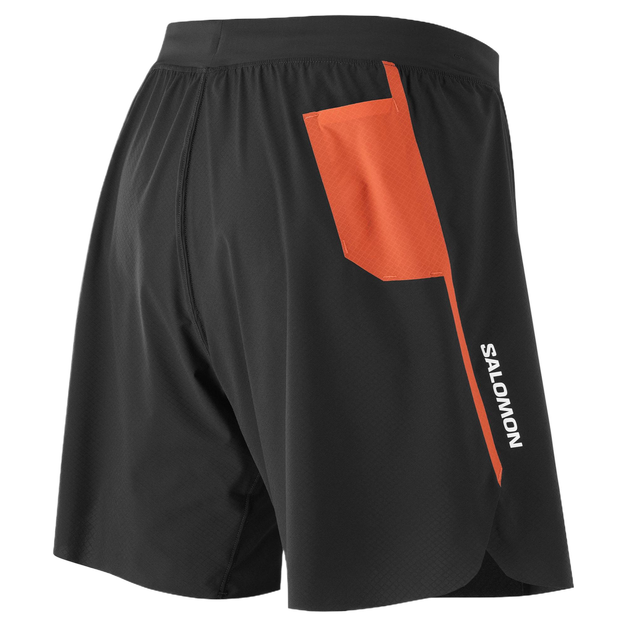 SALOMON S/LAB Sports Shorts Men’s Pitch Black Fire Red
