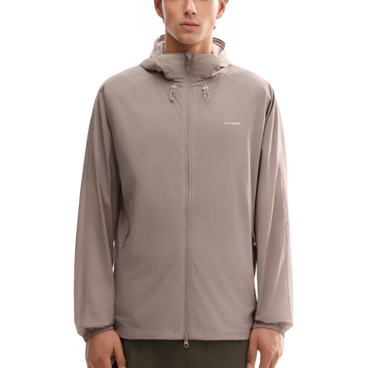SALOMON Wind Shell Men’s Ethereal Brown Hooded Moderate