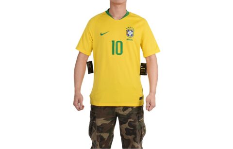 Nike Soccer Jersey Fan Edition, Brazil, Neymar Size 10 Men’s Yellow