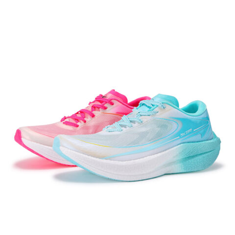 XINGHUOLI Running Shoes Unisex Low Top Red Blue BUFF Mismatched