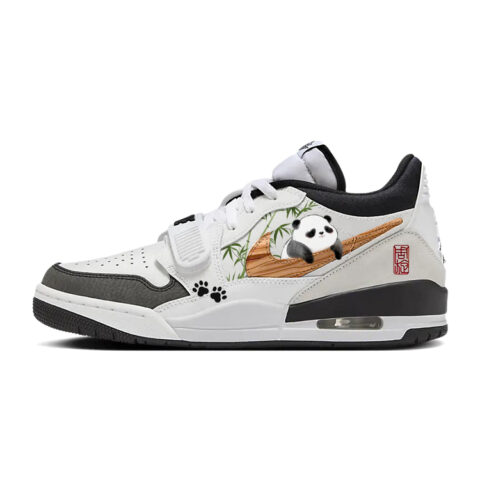 Jordan Legacy 312 Cushioning Slip Resistant Abrasion Resistant Low top Vintage Basketball Shoes Men’s Black White
