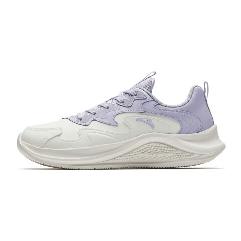 Anta Cushioning, Non Slip, And Waterproof Low top Running Shoes Women's Mist Light Purple