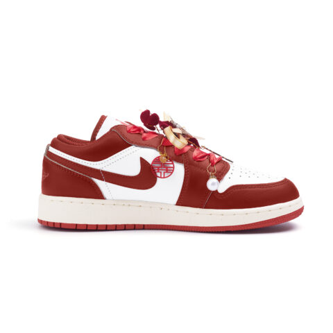 Jordan Air Jordan 1 Slip Resistant Low top Vintage Basketball Shoes Women’s Red
