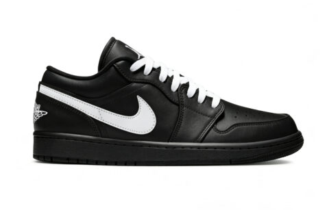 Jordan Air Jordan 1 Abrasion Resistant Low top Vintage Basketball Shoes Unisex Black