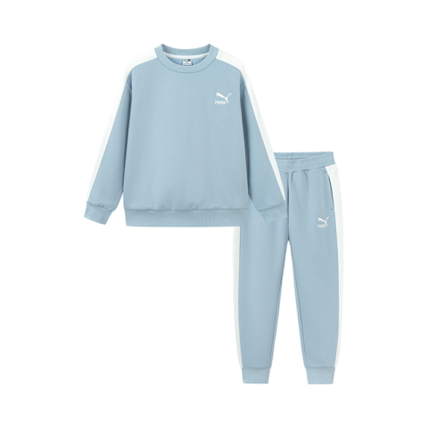 PUMA Casual Sportswear T7Sportstyle 2 Piece Set Denim Light Blue Children Aged 3 7 Years Old