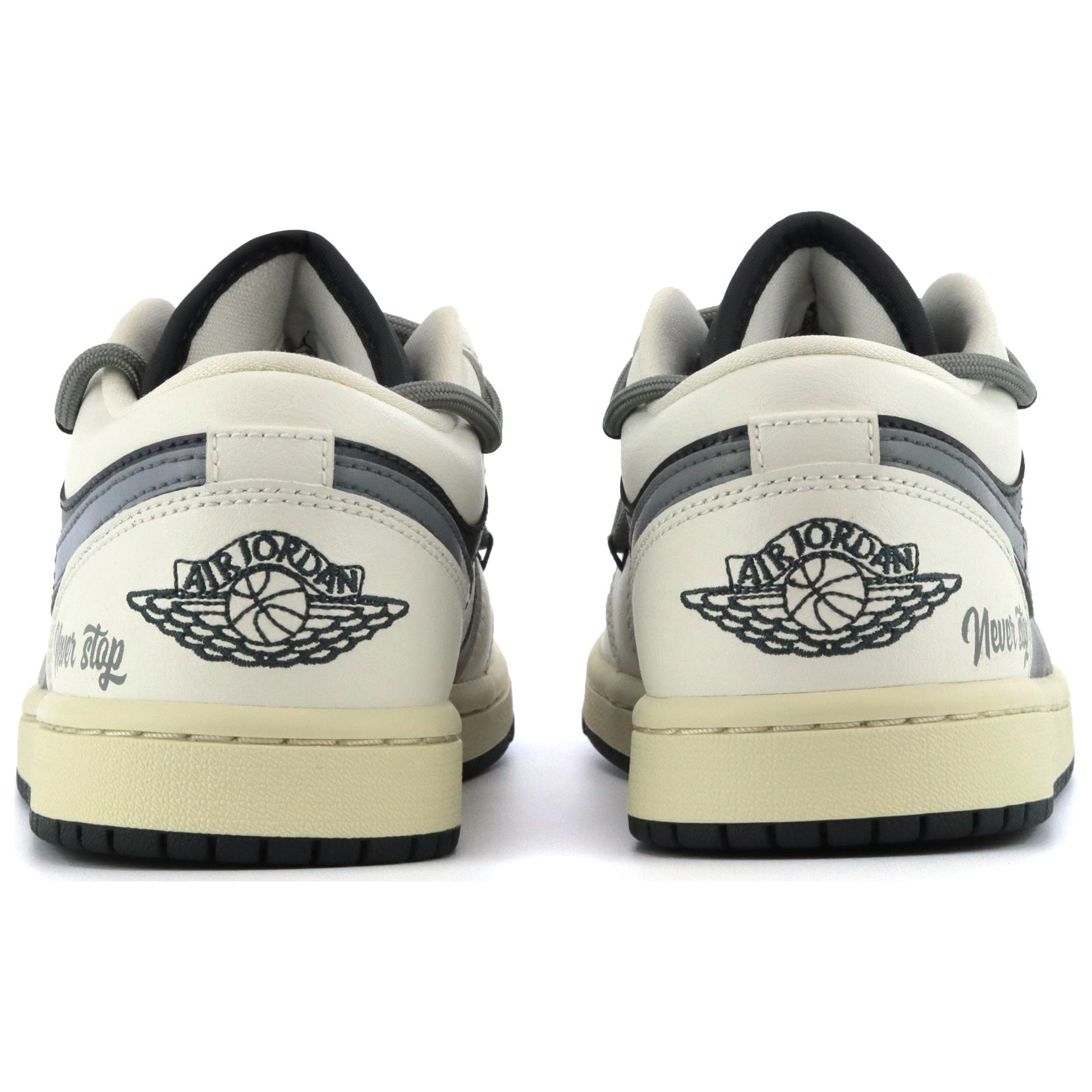 Jordan Air Jordan 1 Moon Mail Carrier, Exploring Leather Slip Resistant Abrasion Resistant Low top