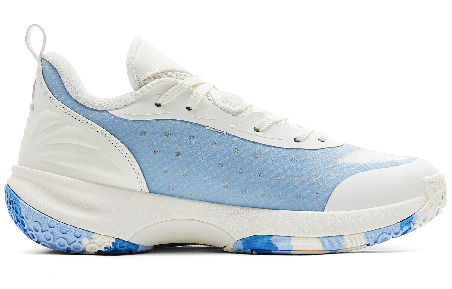 PEAK Cushioning Rebound Abrasion Resistant Slip Resistant Low top Basketball Shoes Women’s Super Light White Blue
