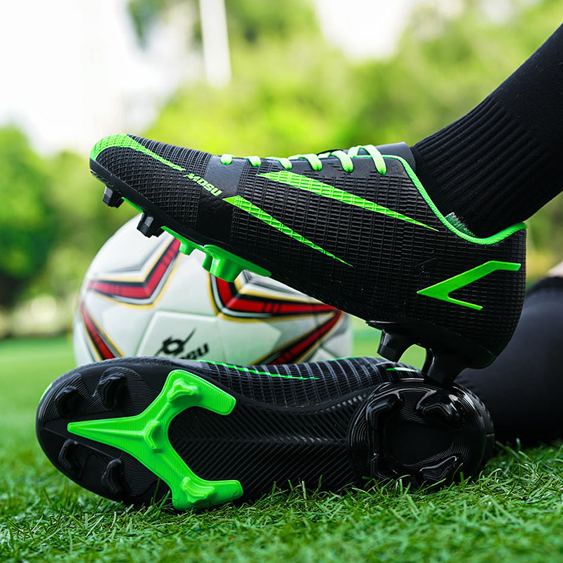 TONYBEAR Soccer Shoes Unisex Mid Top Black Neon Green/Black Neon Yellow/Black Orange/Black Lake Blue