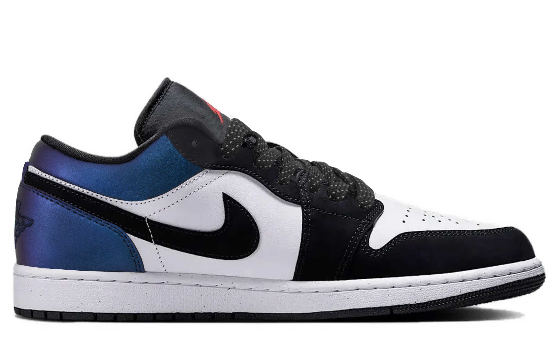Jordan Air Jordan 1 Wear resistant And Lightweight Low top Vintage Basketball Shoes Unisex Black Purple Blue