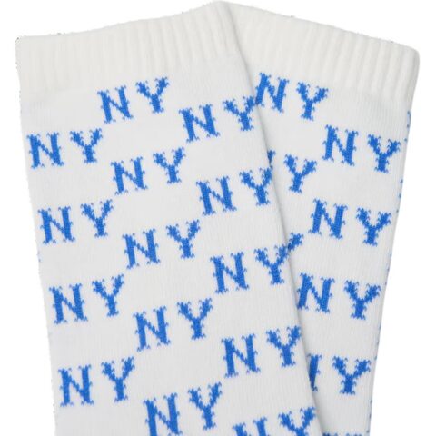 MLB MONOGRAM New York Yankees Crew Socks Unisex 1 Pack Cream