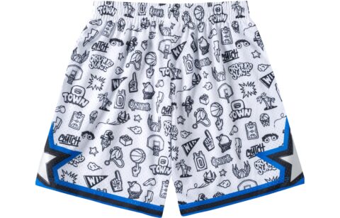 Mitchell Ness Basketball Shorts Men’s White Moderate Straight Fit Pants