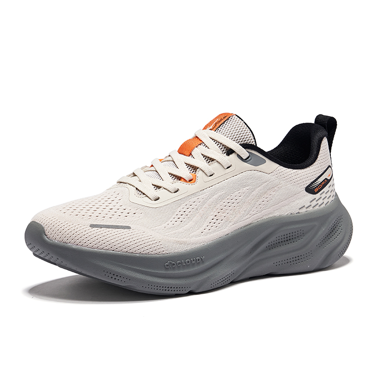Erke Cloud Steps Cushioning Breathable Rebound Low top Casual Running Shoes Men’s Pumice Gray