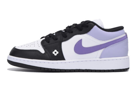 Jordan Air Jordan 1 Low top Vintage Basketball Shoes Men’s White Purple