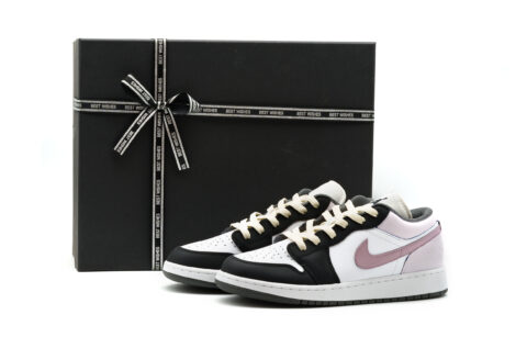 Jordan Air Jordan 1 Cushioning Slip Resistant Low top Vintage Basketball Shoes Unisex Lotus Color