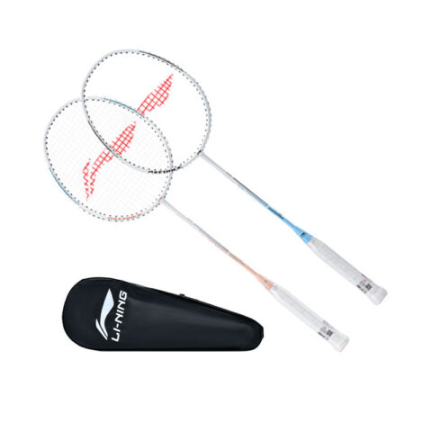 Li Ning Thunder 08 Badminton Rackets Offensive Type Heavy Head, Stiff Shaft Entry level Blue/Pink