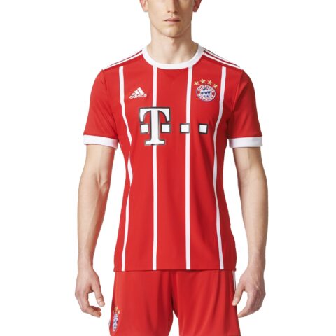 Adidas Soccer Jersey Bayern Munich Black 17 18 Home Fan Version Men’s Red