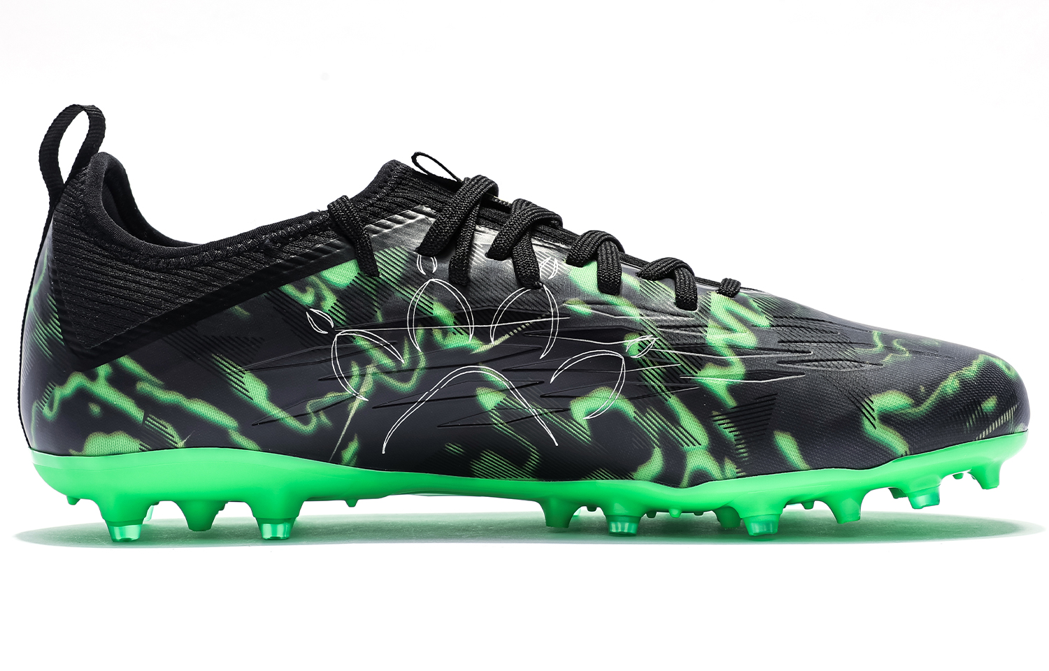 KELME Shadow 2.0 MG Multi Ground Artificial Turf Slip Resistant Abrasion Resistant Soccer Shoes Unisex Black Green