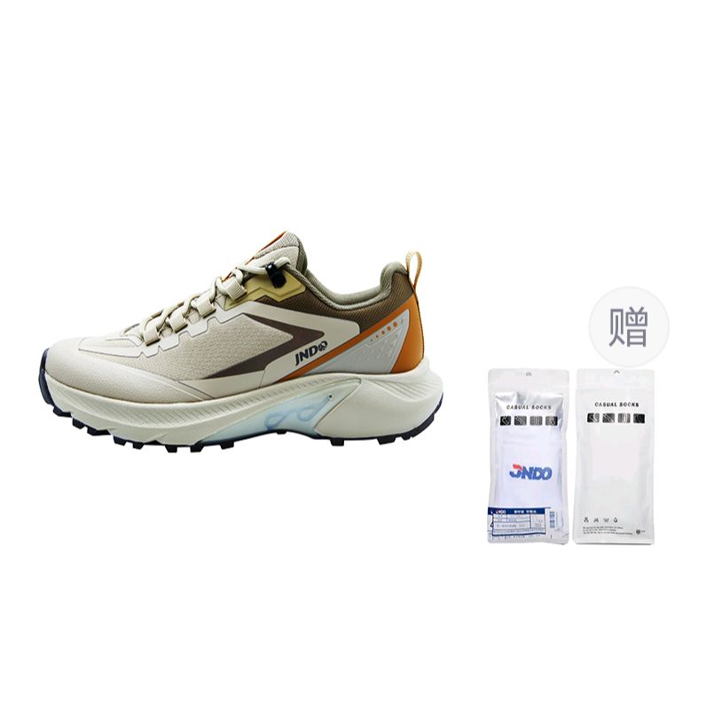 JNDO Slip Resistant, Abrasion Resistant, Breathable Low top Casual Running Shoes Unisex Brown