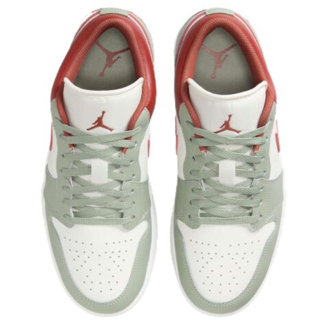 Jordan Air Jordan 1 Leather Low top Vintage Basketball Shoes Men’s Green