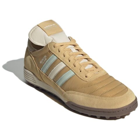 Adidas Originals Mundial Team Comfortable And Lightweight Abrasion Resistant Soccer Shoes Unisex Light Brown