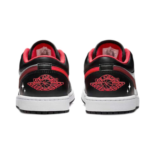 Jordan Air Jordan 1 Sunrise, Cute Bear Cat Cushioning, Wear Resistant Low top Vintage Basketball Shoes Men’s Black Red