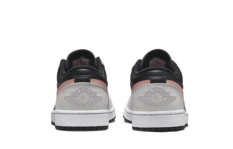 Jordan 1 Cushioning Abrasion Resistant Low top Vintage Basketball Shoes Unisex Black Gray Pink