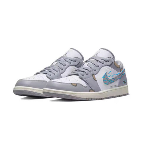 Jordan Air Jordan 1 Vintage Basketball Shoes Men’s Low Top White/Gray