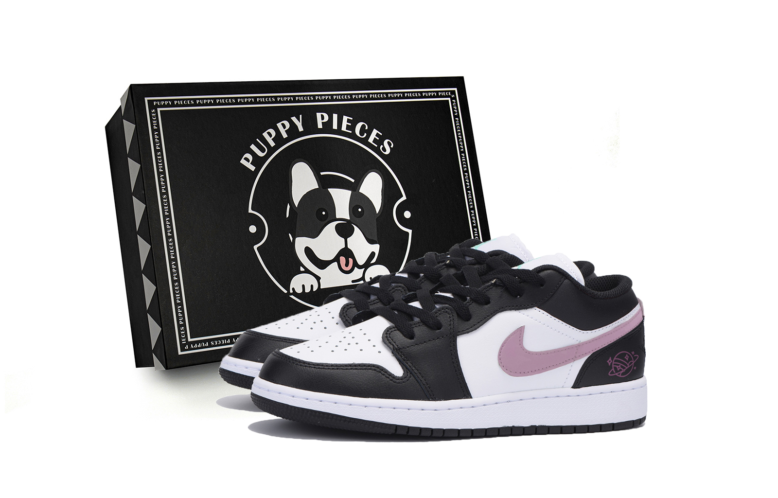 Jordan Air Jordan 1 Abrasion Resistant Low top Vintage Basketball Shoes Men’s Black Pink