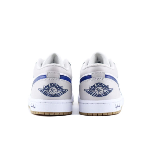 Jordan Air Jordan 1 Low top Vintage Basketball Shoes Unisex White Gray Blue
