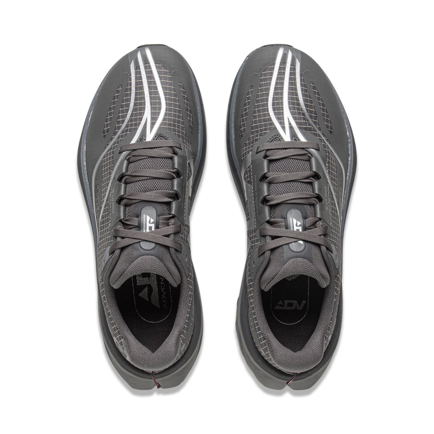 Li Ning De Lu Cushioning Slip Resistant Abrasion Resistant Rebound Low top Casual Running Shoes Men’s Coal Smoke Gray