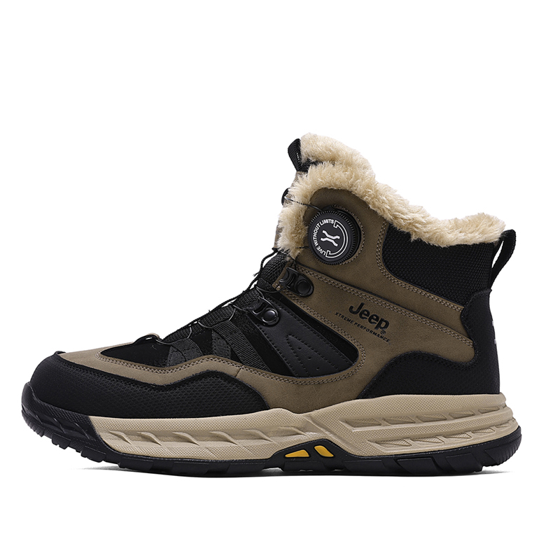 Jeep Versatile Casual, Comfortable Fashion, Fleece Lined Thermal High top Outdoor Shoes Men’s