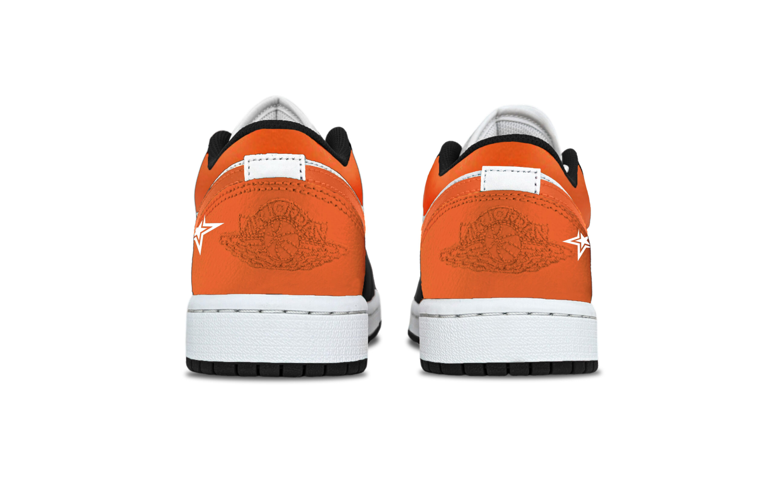 Jordan Air Jordan 1 Crush Star Moon Leather Balance Low top Vintage Basketball Shoes Unisex Black Orange