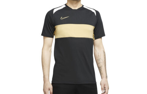 Nike Dri Fit Soccer Jerseys Men's Black White Gold Moderate Straight Fit