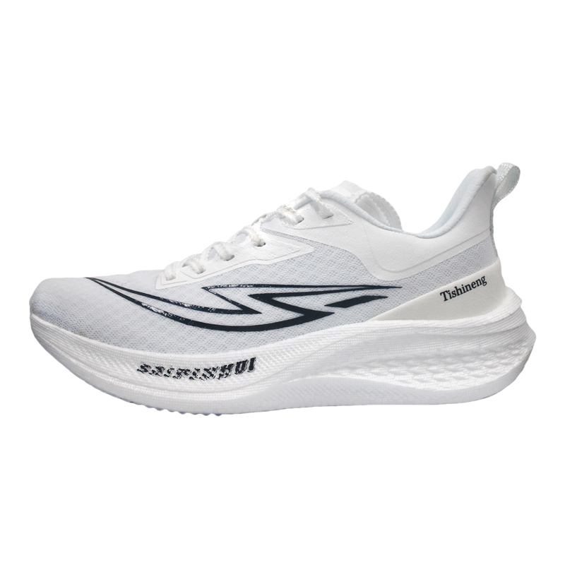 FEINECE Running Shoes Unisex Low Top White/Black