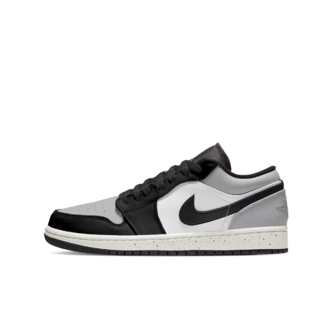 Jordan Air Jordan 1 Low top Vintage Basketball Shoes Unisex Black White Gray