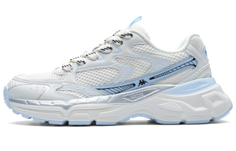 Kappa Hydrogen Track Breathable Lightweight Height Increasing Low top Running Shoes Women’s Winter White, Bio Blue