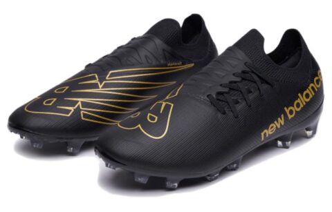 New Balance Furon V7 Soccer Shoes Unisex Black Gold