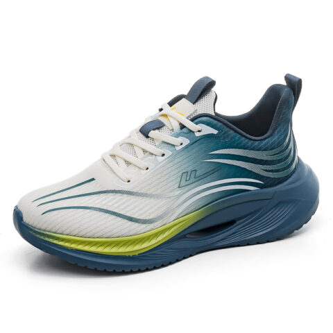 Warrior Abrasion Resistant, Breathable, Lightweight Low top Casual Training Running Shoes Men’s Beige Navy Blue