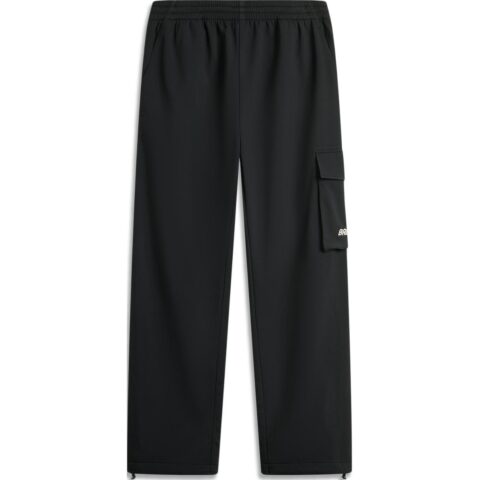 Li Ning BADFIVE Comfortable Casual Minimalist Style Loose Fit Lace Up Versatile Fleece Lined Sports Pants Men’s Black