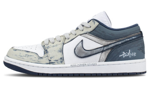 Jordan Air Jordan 1 Low top Vintage Basketball Shoes Unisex Ecru