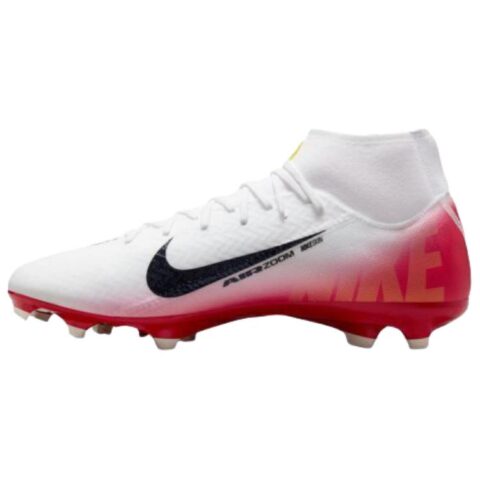 Nike Mercurial Superfly 10 Academy Abrasion Resistant Soccer Shoes Unisex White Red