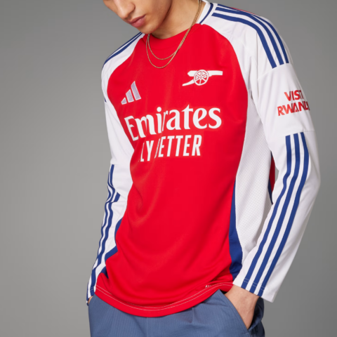 Adidas Free Shipping With AdiClub Arsenal 24/25 Long Sleeve Home Jersey