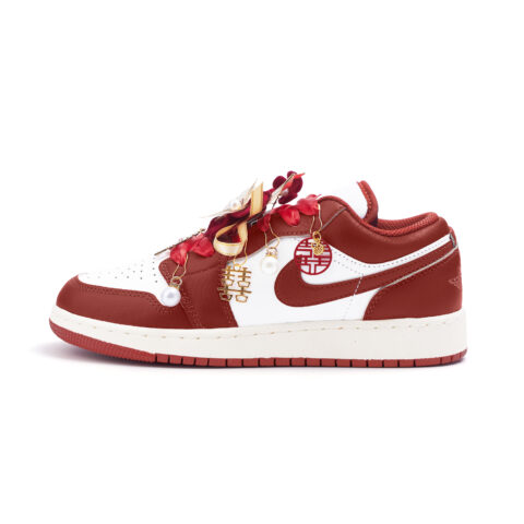Jordan Air Jordan 1 Slip Resistant Low top Vintage Basketball Shoes Women’s Red