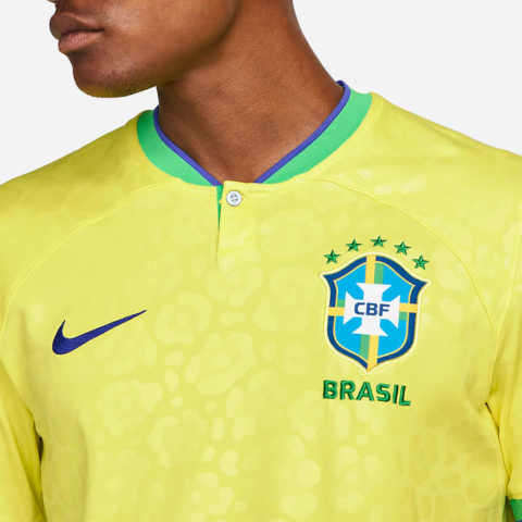 Nike Soccer Jersey 2022 World Cup BR Neymar 10 Fan Edition Unisex Yellow