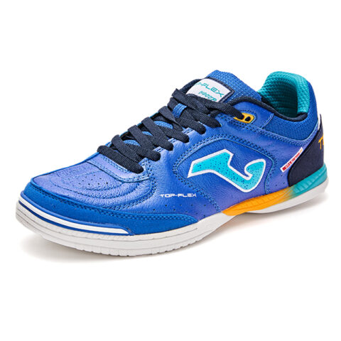 Joma IC/in Indoor Leather Abrasion Resistant Slip Resistant Five A Side Soccer Shoes Men’s Blue Black