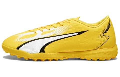 PUMA Ultra Play TT Turf Artificial Turf Soccer Shoes Men’s Yellow White Black